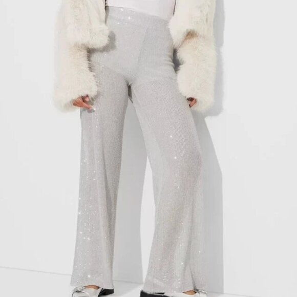Wild Fable Mid Rise Wide Leg Sequin Pants - Picture 1 of 3